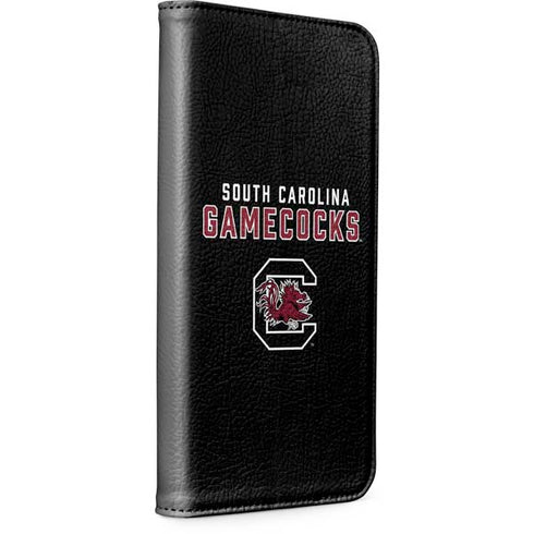 University of South Carolina Gamecocks Black iPhone 15 Pro Folio Case